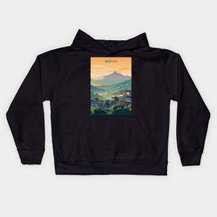 Bhutan, Travel Print, Travel Wall Art, Travel Home Décor, Travel Gift Art Kids Hoodie